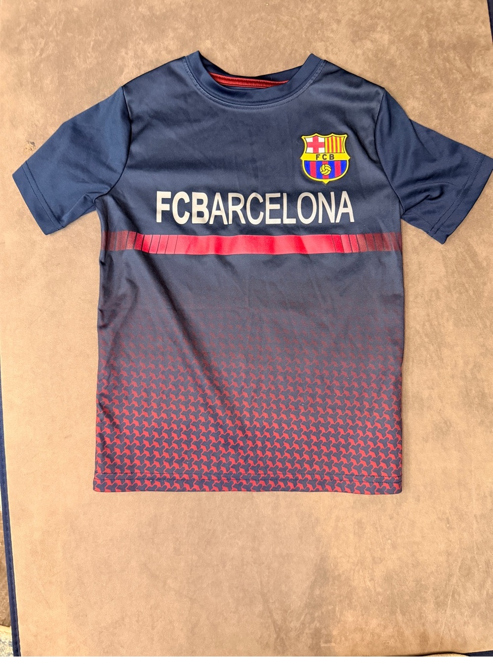 FC Barcelona Kids Navy & Red Short Sleeve Jersey